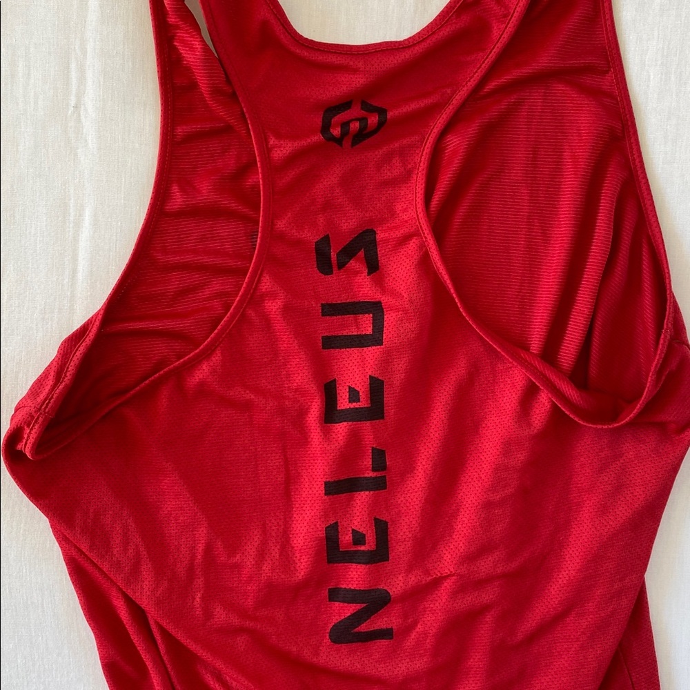 NELEUS Men's Red Racerback Athletic Tank - - Picture 2 of 4